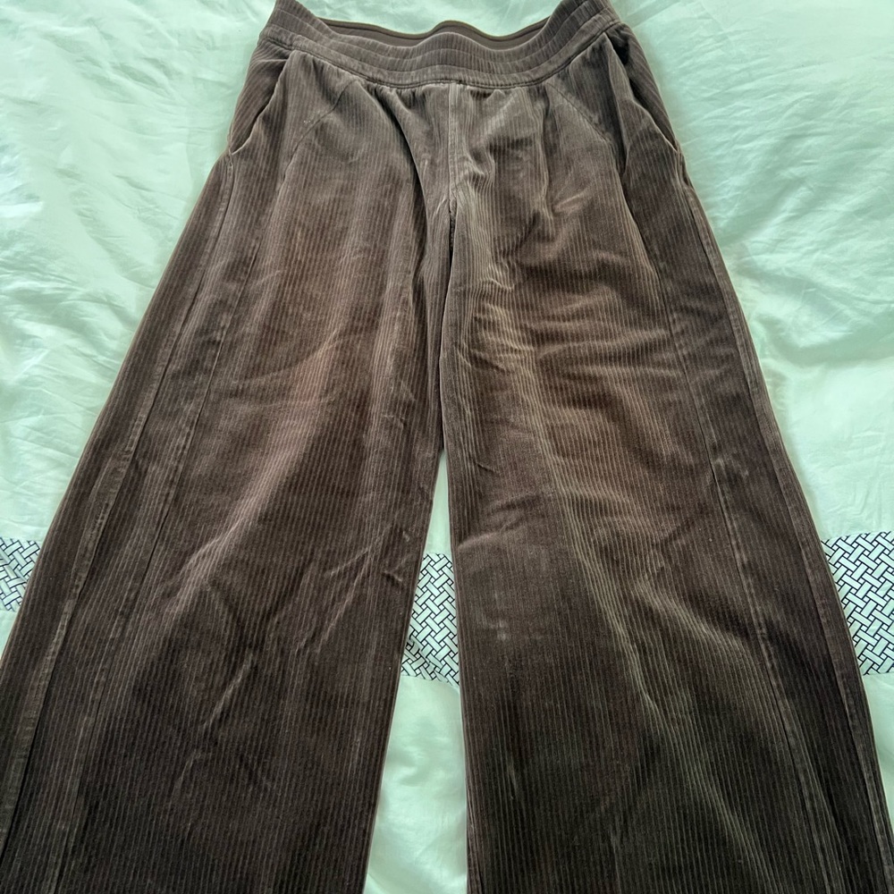 Lululemon Brown Corduroy Wide-Leg Pants